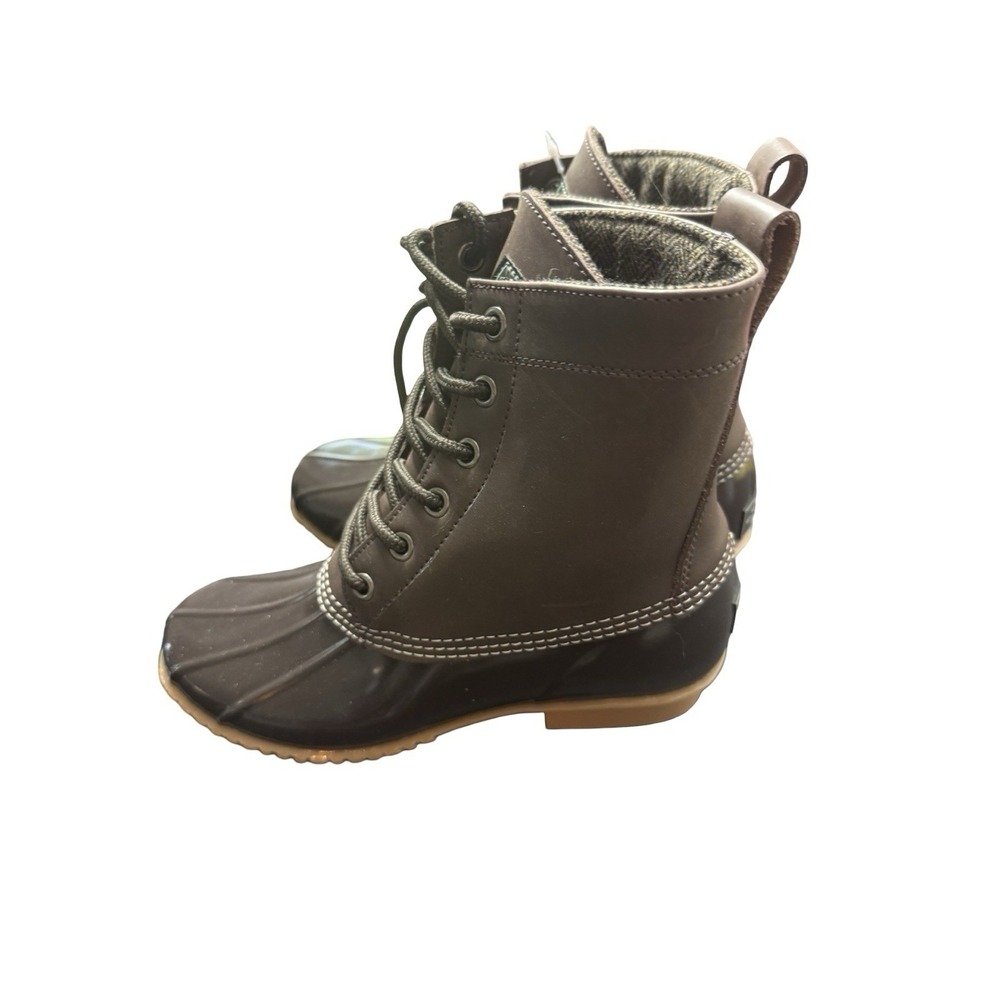 Women's G.H. BASS & CO. Bass Harlequin Leather Duck Boots Sz 6M new